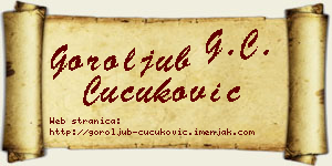 Goroljub Čučuković vizit kartica